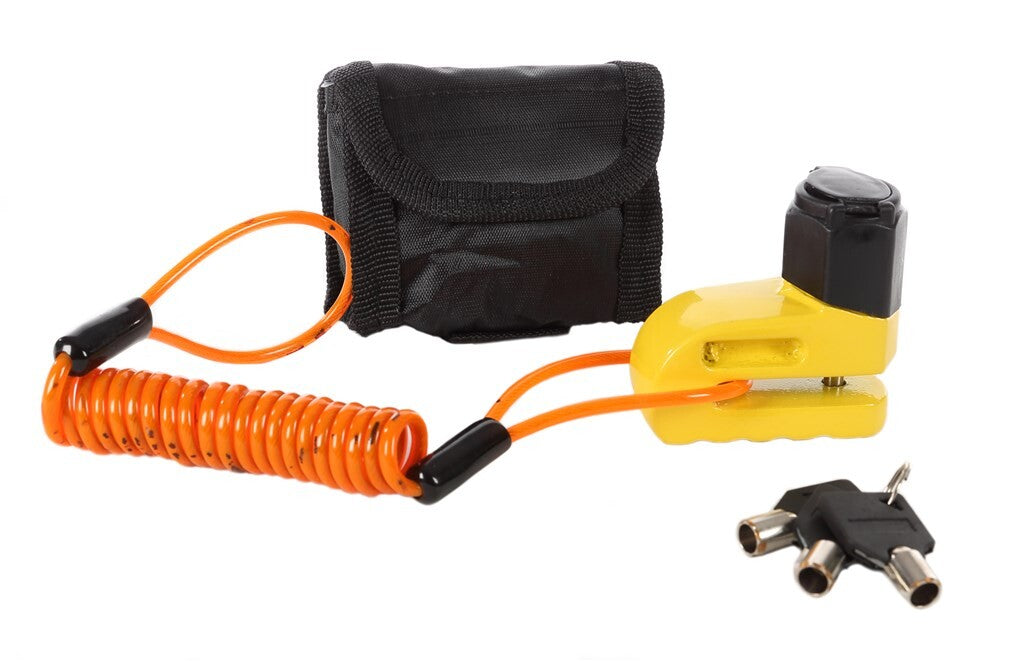 Python-Scheibenbremsschloss gelb 6 mm + Kabel