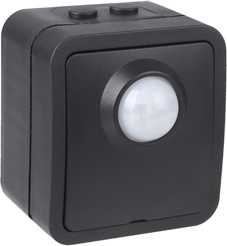 Q-link bewegingsmelder | opbouw | met sensor en schakelaar | ip54 | zwart - 00.946.95