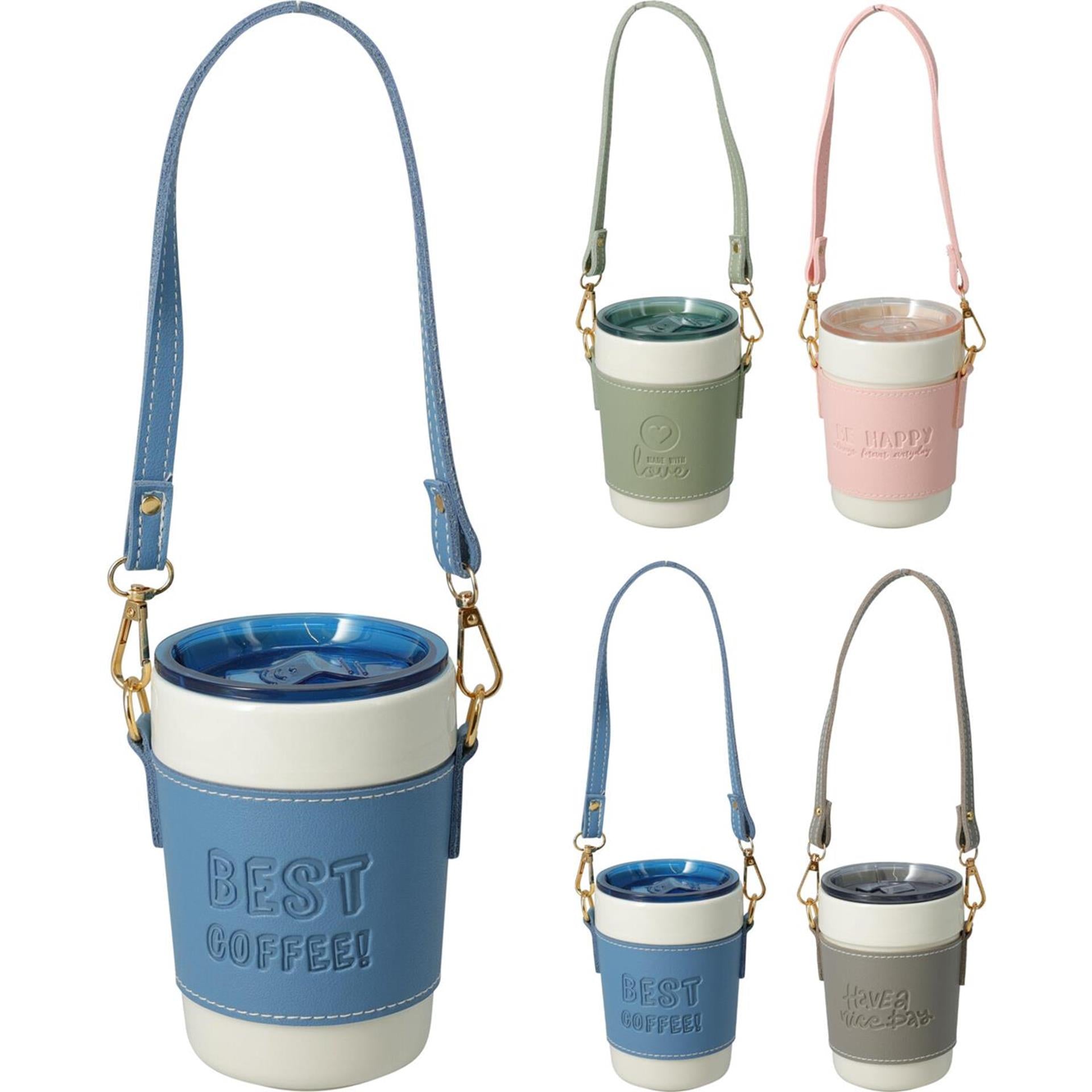 Beker met deksel en hengsel 420ml