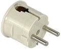 Enzo randaarde stekker haaks bakeliet mk wit - 6140594