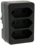 Enzo randaarde stekkeradapter 3 x euro zwart - 6175909
