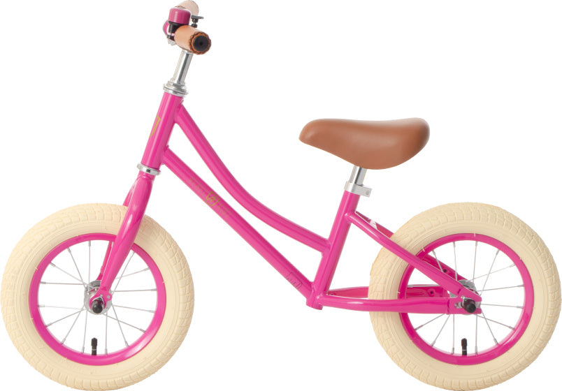 Rebel Kidz 12,5", Fuchsia. Mit verstellbarer Länge und Sattel.