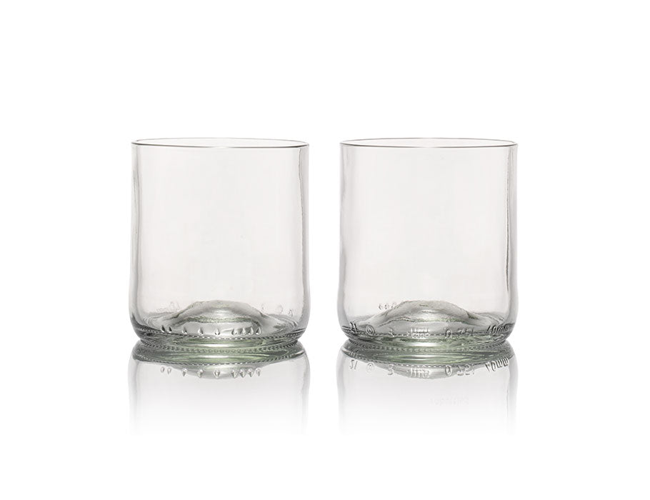 Rebottled glazen - short drink - 2-pack - clear