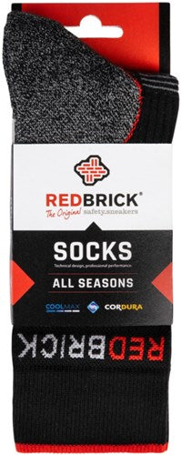 Redbrick all season sokken 25103 | grijs zwart | maat 42 - 00.083.019.39