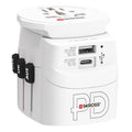 Skross - wereldreisadapter pro light met grondstekkers (geen zwitserse en italiaanse) + 1 usb + 1 type-c aansluiting