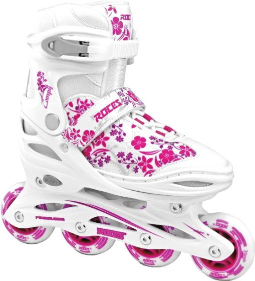 Roces Compy 8.0 Inline Skates Softboot Mädchen weiß/rosa Größe 26-29