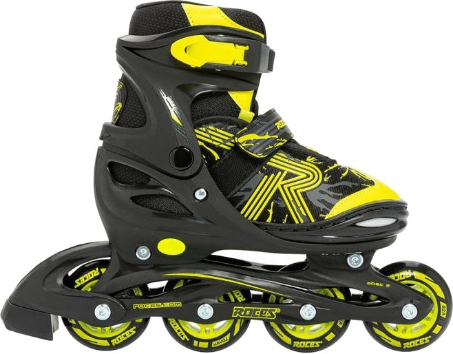 Roces Inline skates Jokey 3.0 softboot 82A zwart geel maat 26-29
