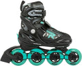 Inlineskates Moody Tif 82A Black/Aqua Größe 30-35