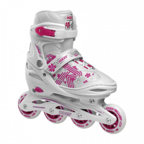 Roces Inline skates Jokey 3.0 softboot 82A wit roze mt 30-33
