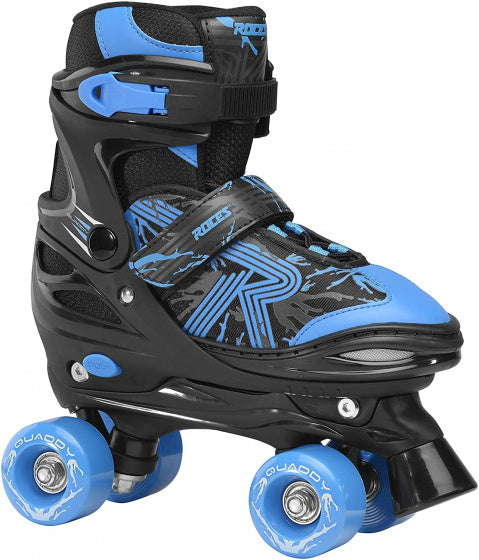 Roces Rolschaatsen Quaddy 3.0 jongens zwart blauw maat 34-37