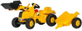 Rolly Toys Treppentraktor mit Anbaugerät Rollykid Katze Gelb