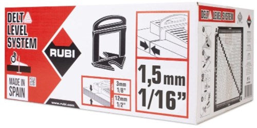 Rubi delta leveling systeem clips | 3-12 mm | 1,5 mm | 2400 stuks