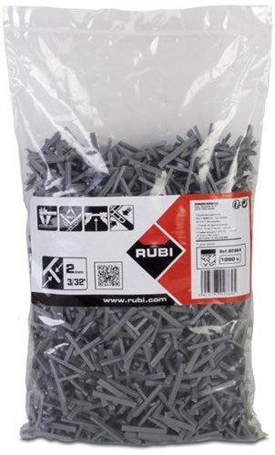 Rubi t-stukjes | 2 mm | 1000 stuks - 02864