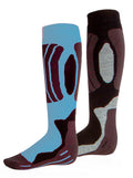 Rucanor Svindal skisokken 2-pack unisex zwart lichtblauw maat 43-46