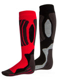 Svindal Skisocken 2er-Pack Unisex Schwarz/Rot Größe 35-38