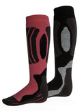 Rucanor Svindal skisokken 2-pack unisex zwart roze maat 39-42