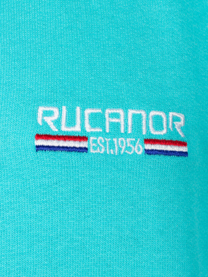Rucanor Sydney sweatshirt hood unbrushed heren aqua maat L