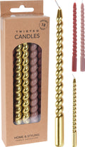 Home styling kaarsjes gedraaid mini 17cm set a 10