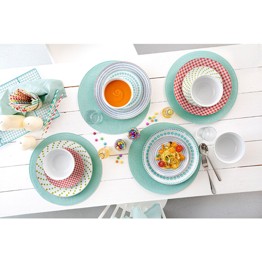 Sänger serviesset scandinavia turquoise 12-delig