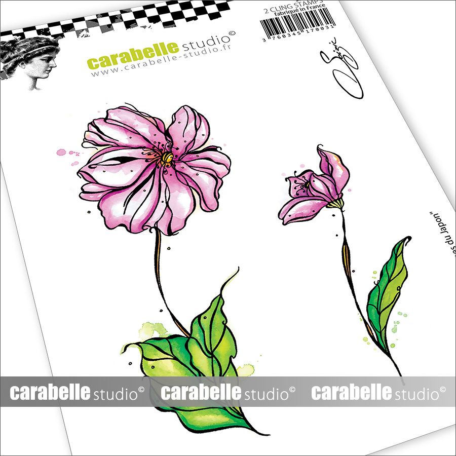 Carabelle studio • cling stamp a6 japanese anemones by soizic