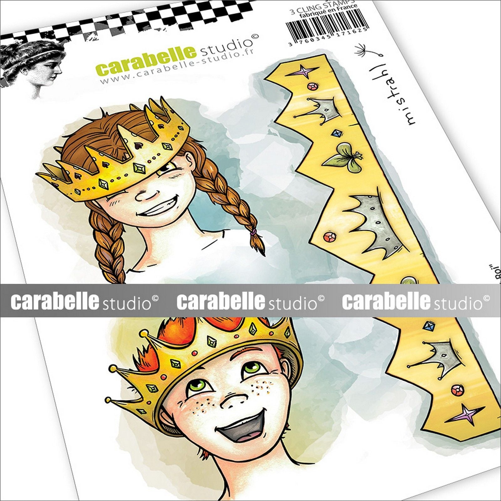Carabelle studio • cling stamp a6 roi et reine