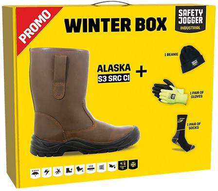 Safety jogger alaska laars s3 winter box | bruin | maat 39 - 00.118.068.39