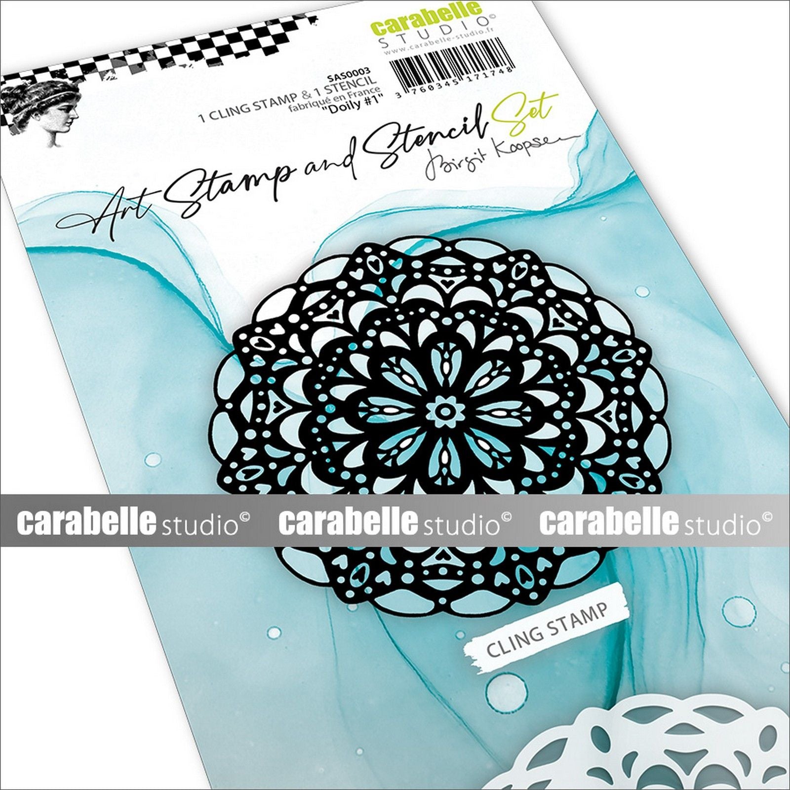 Carabelle studio • art stamp stencil set doily #1