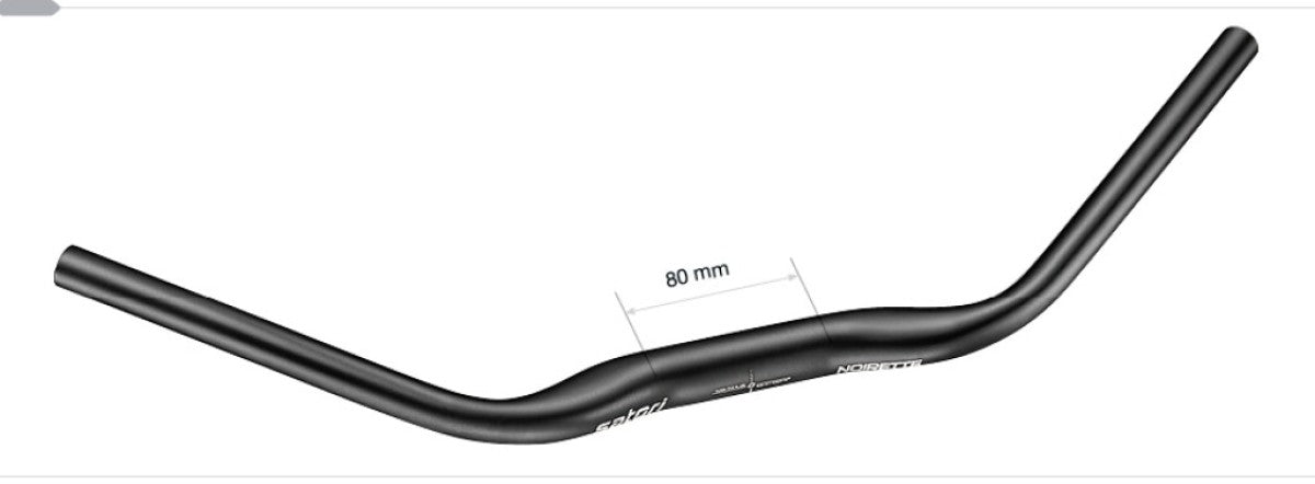 Satori Lenker, schwarz, ø31,8 mm, b=630 mm, 35° abgewinkelt – matt schwarz