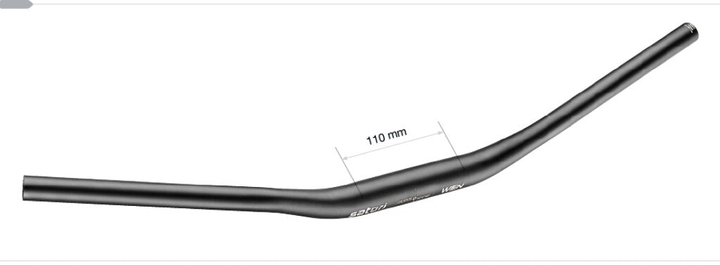 Stuur Wien Ø31.8 B=640mm, 35° gebogen - mat zwart