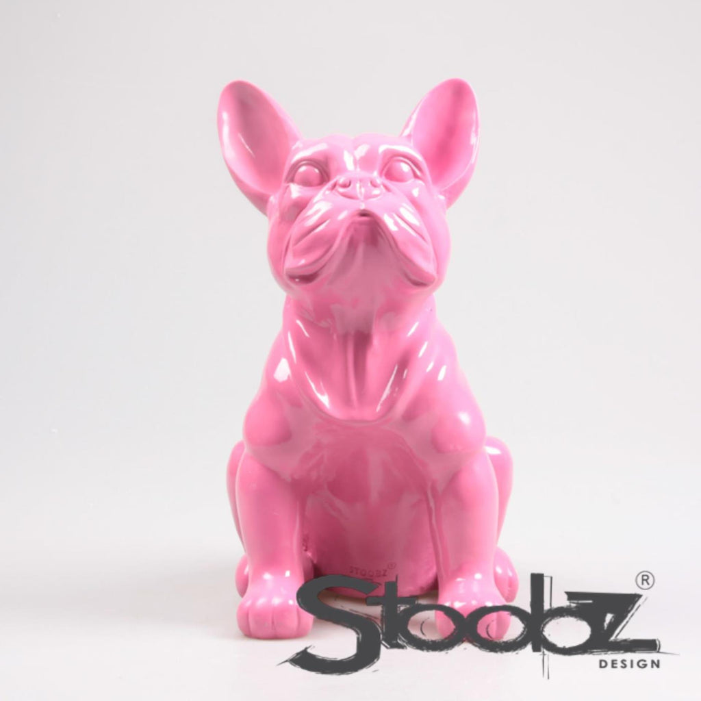 Stoobz design franse bulldog fuchsia 27x20x37cm