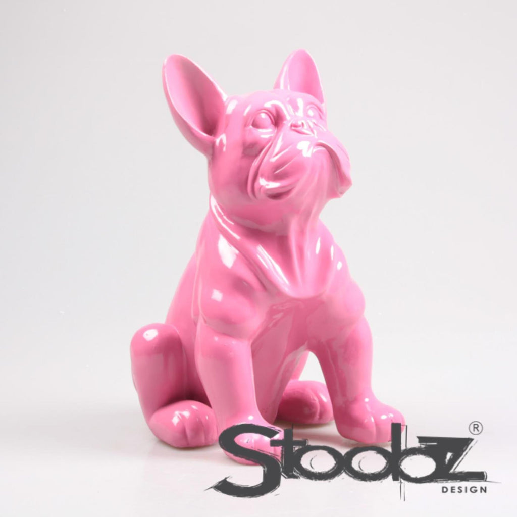 Stoobz design franse bulldog fuchsia 27x20x37cm