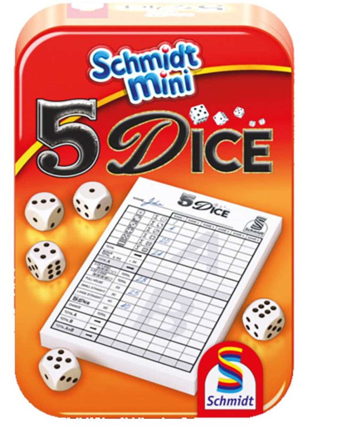 5-teiliges Würfelspiel in Dose