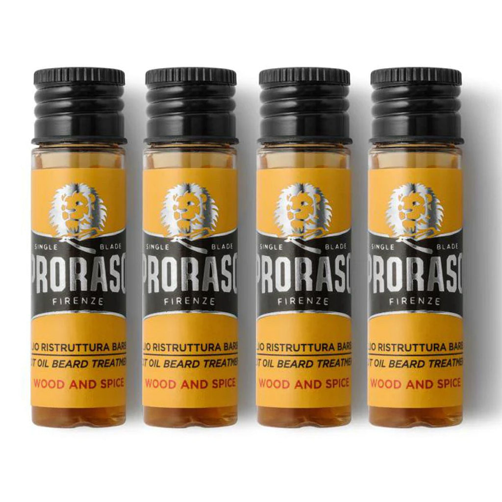 Proraso hot oil beard treatment wood spice 4x17ml