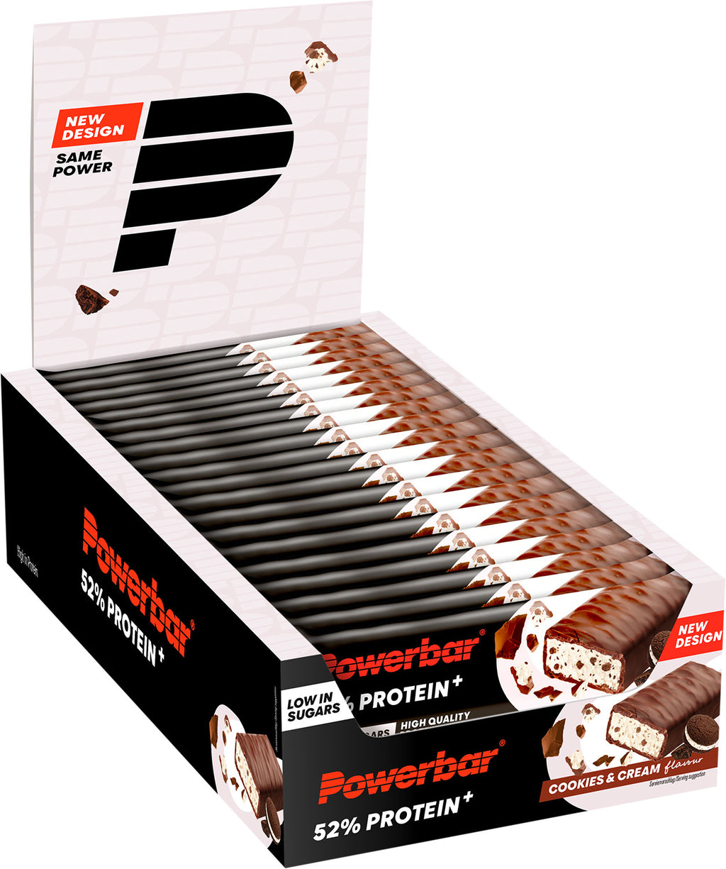 Powerbar 52% protein plus bar 20 box