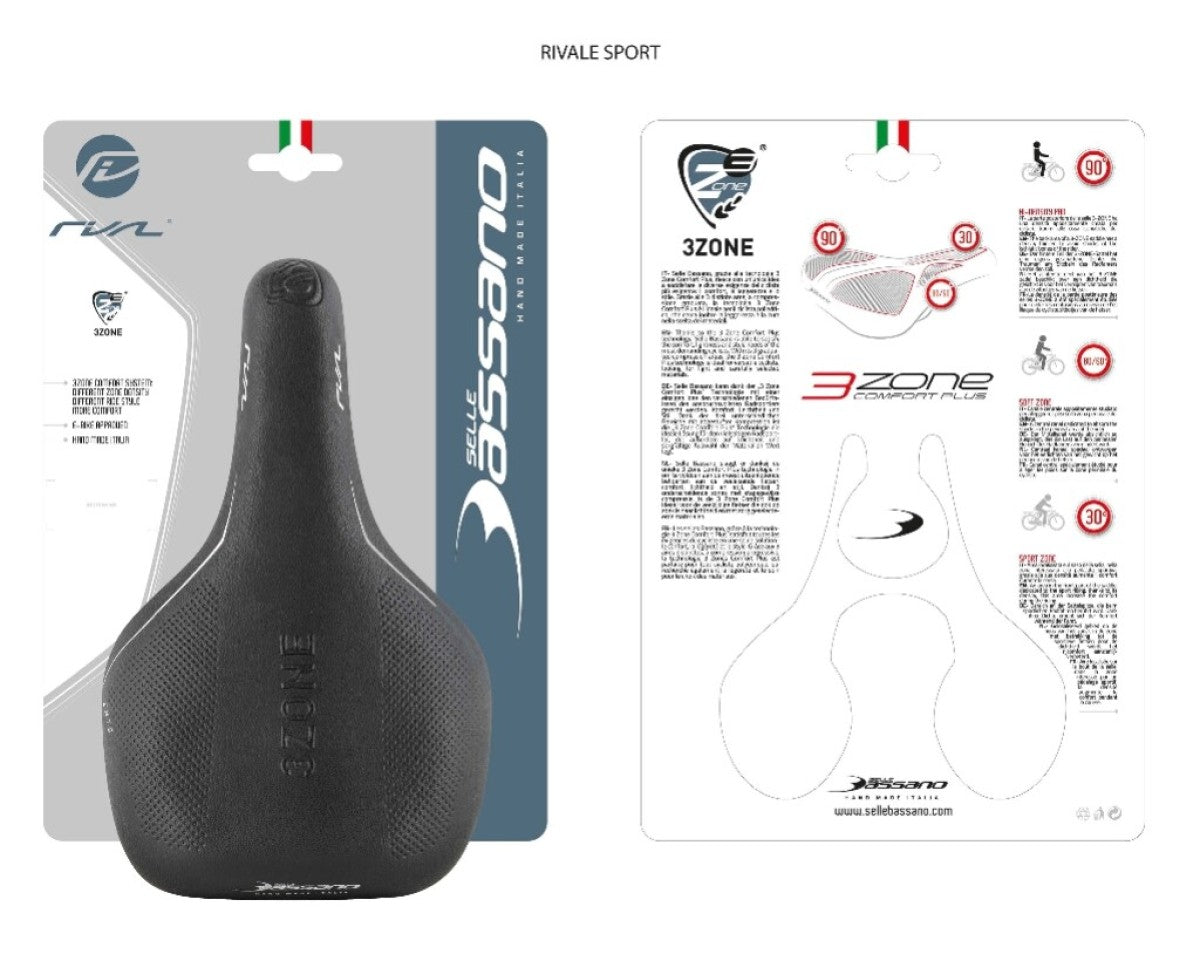 Selle Bassano Sattel Rival 3-Zonen Uni