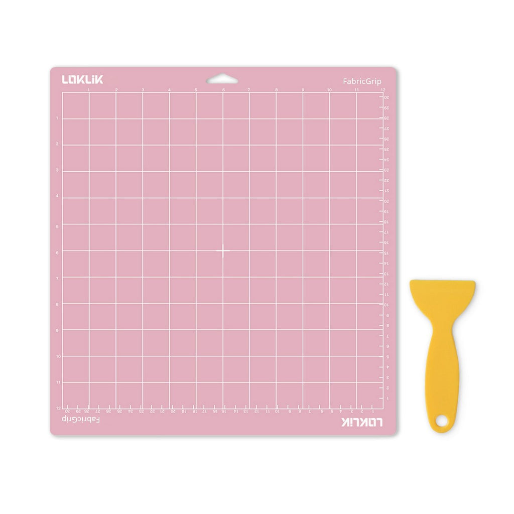 Loklik • snijmat fabric grip 30,5x30,5cm roze 3st.