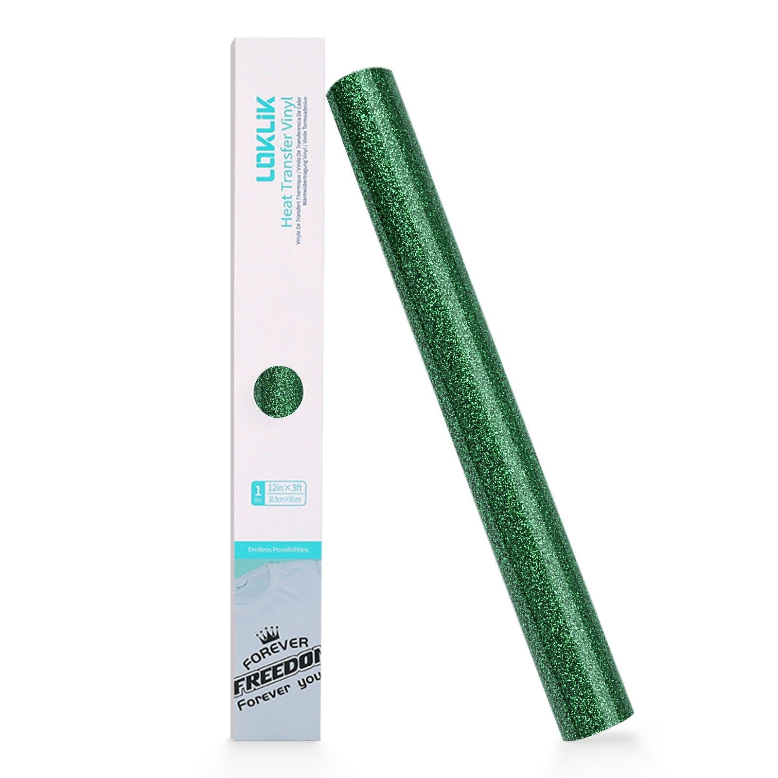 Loklik • flexfolie glitter groen 30,5x90cm