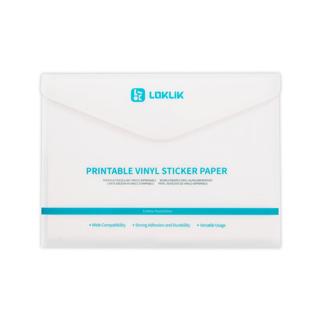 Loklik • bedrukbaar vinyl stickerpapier mat a4 20x