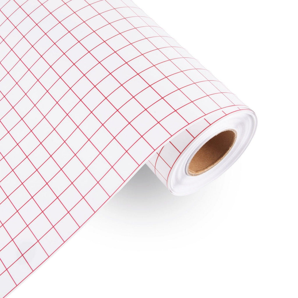 Loklik • transfertape met raster rol 30cmx3m rood