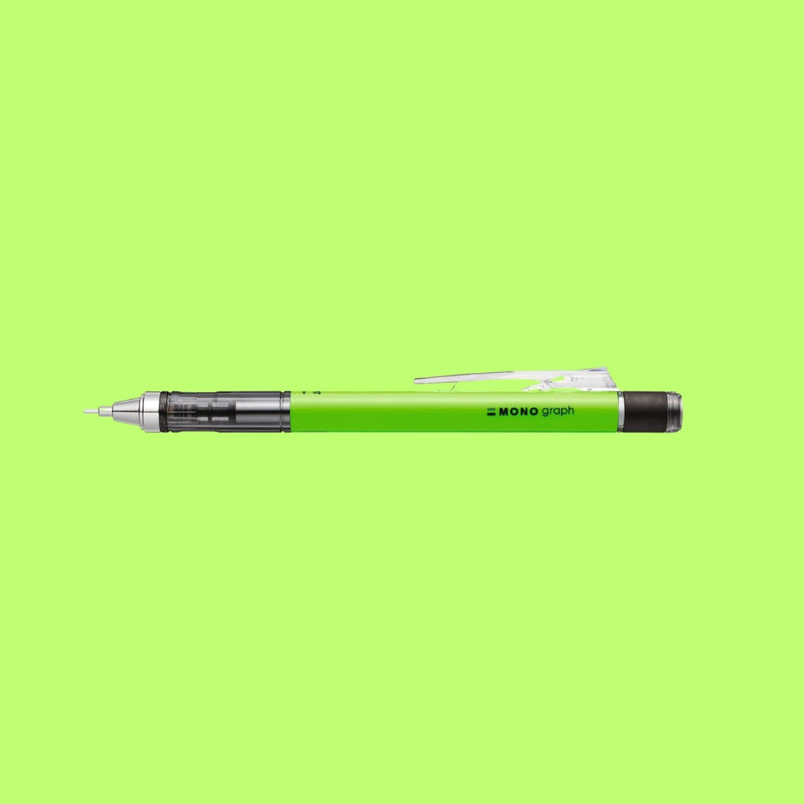 Tombow • mechanical pencil, mono graph, 0.7mm, neon green