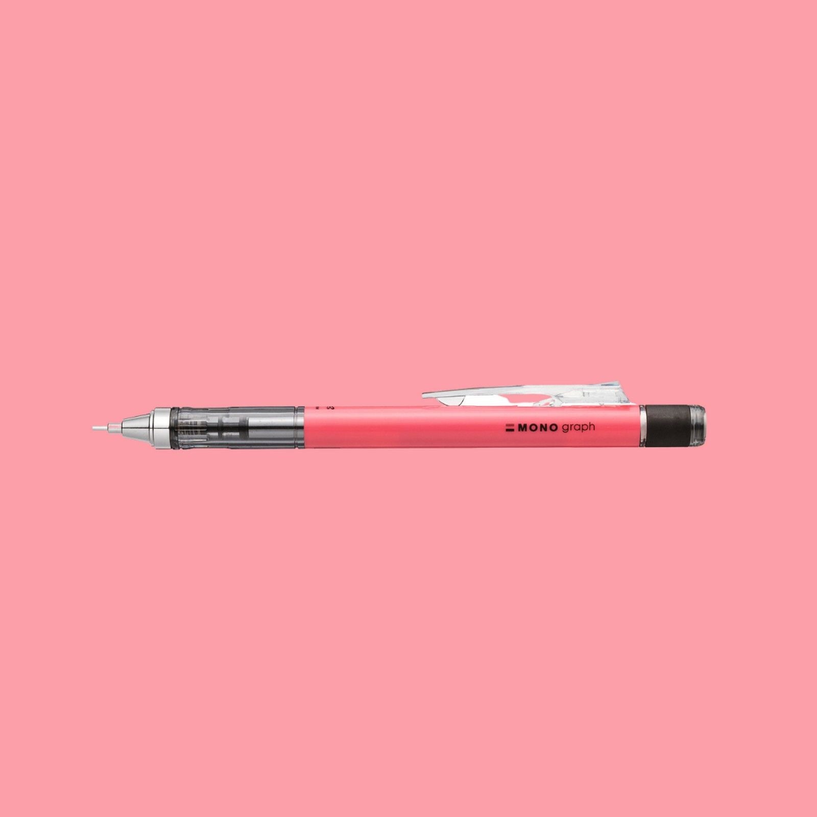 Tombow • mechanical pencil, mono graph, 0.7mm, neon pink