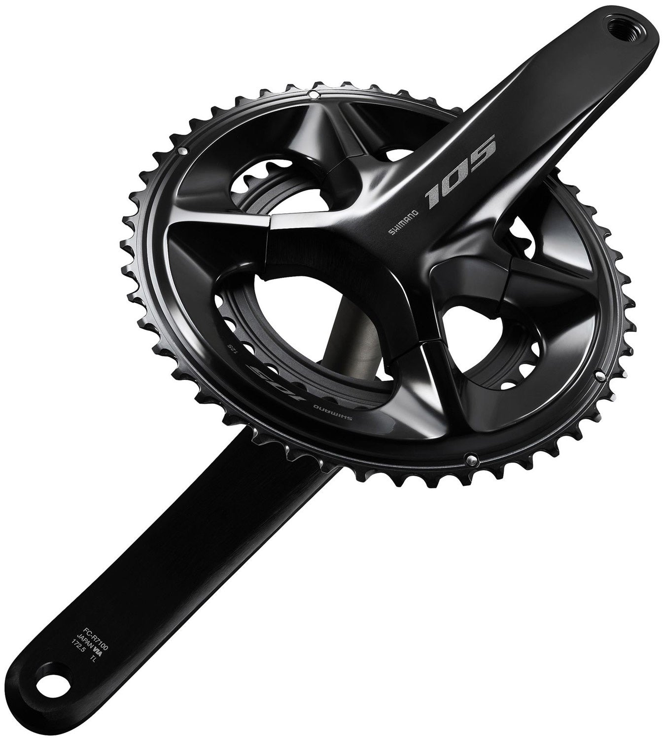Shimano kettenradgarnitur 105 fc-r7100 shim.krg 105 fcr7100 52 36 175 black 12f ht2