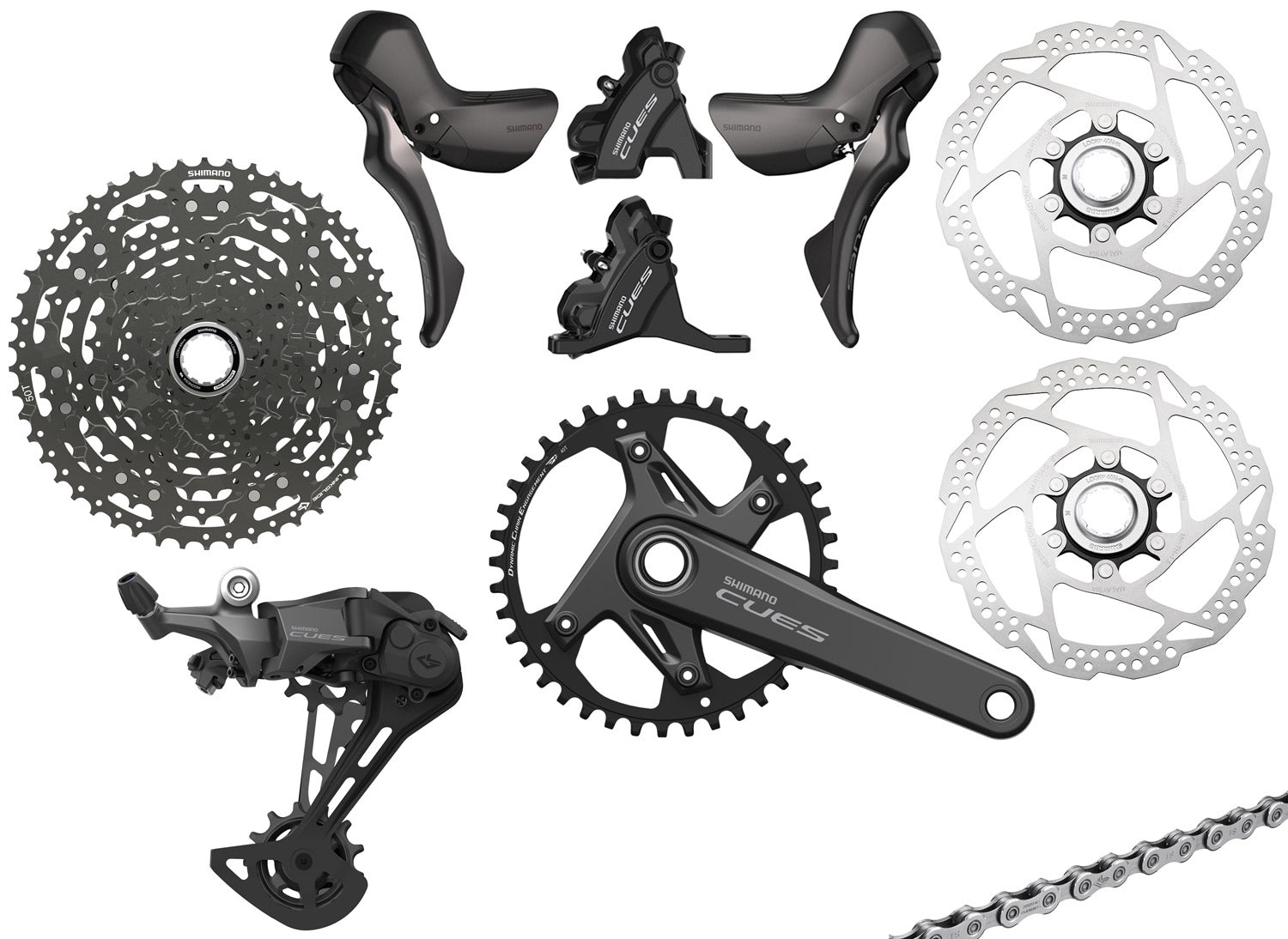 Shimano cues u6030 1x11-speed gravel group disc 160 160mm