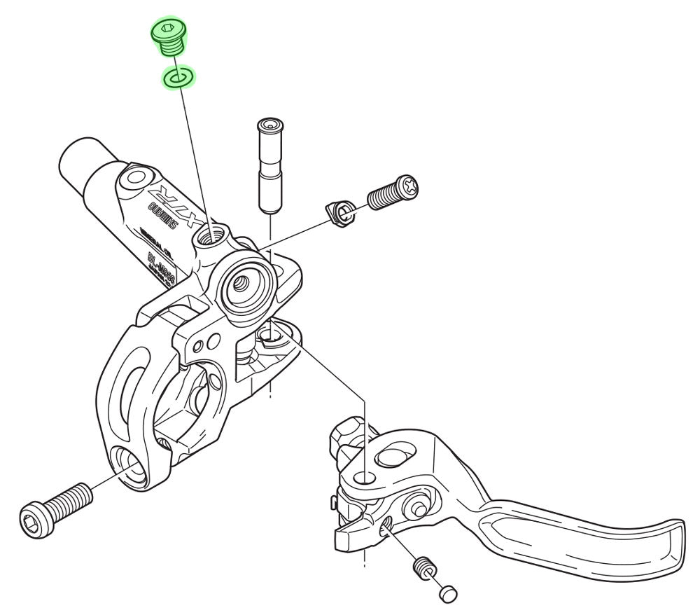 Shimano bleed screw with o-ring for bl-m988