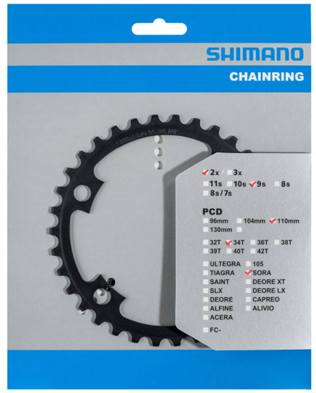 Shimano sora fc-3550 kettingblad zwart - uitvoering 34 tanden