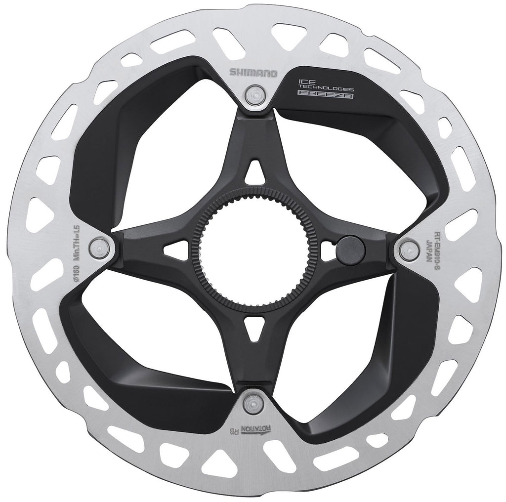 Shimano rt-em910 center lock brake rotor for steps w external teeth