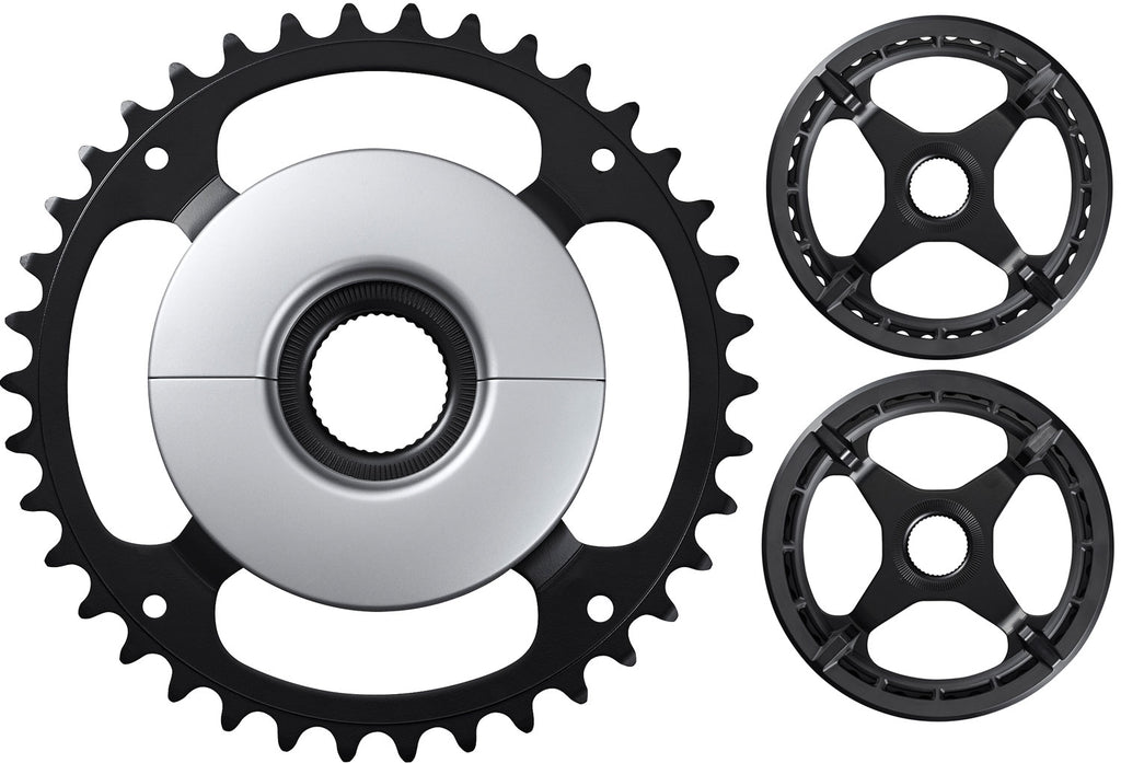 Shimano kettingblad steps sm-cre50 38t zwart met dubbel kettingscherm