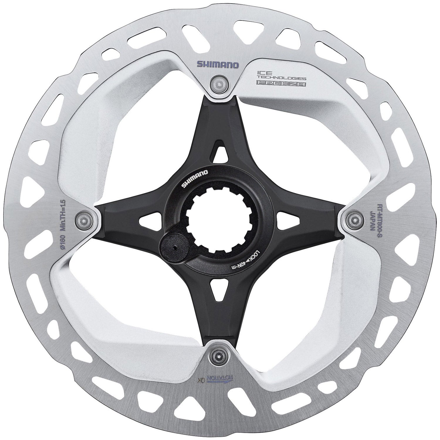 Shimano rt-mt800 center-lock disc rotor incl. magnet | 180mm intern