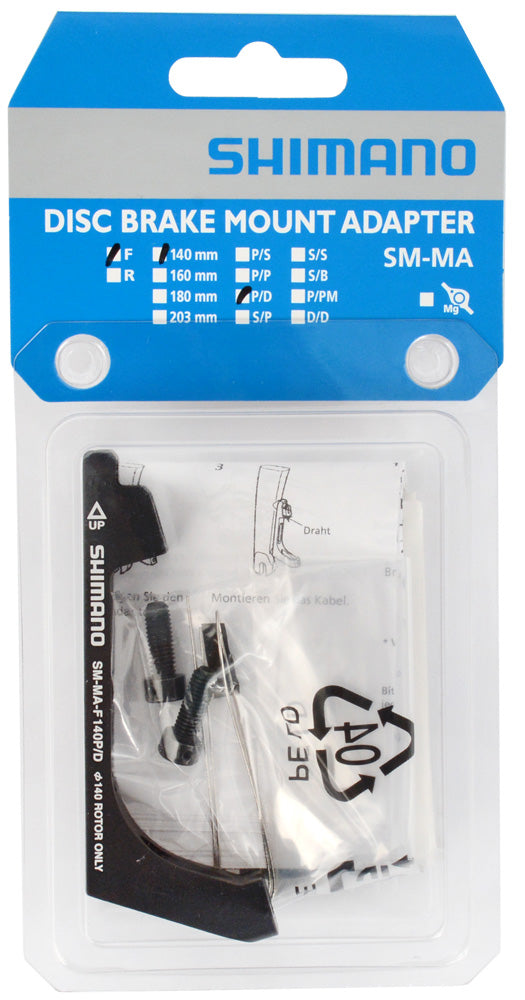 Shimano sm-ma-f140p d post-mount to flat-mount adapter for front 140mm rotor