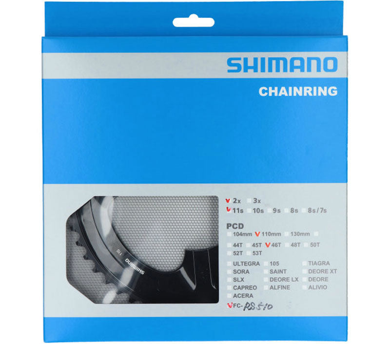 Shimano kettingblad fc-rs510 46t 11s 110 mm zwart